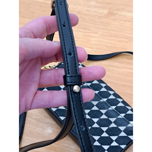 Spartina 449 Daufuskie Island Black & White Geometric Pattern Small Crossbody - Picture 9 of 16